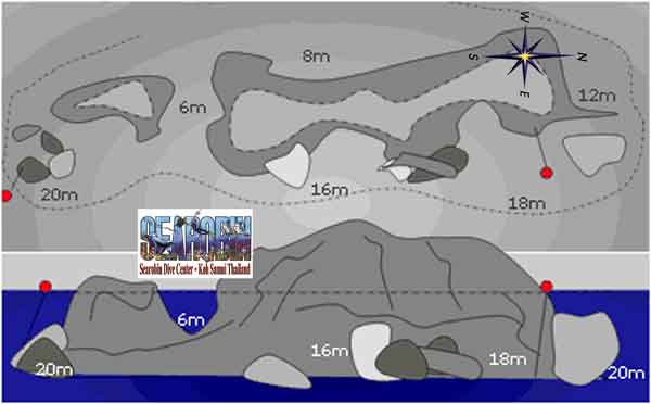 Shark Island dive site samui