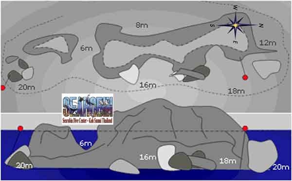 Shark Island Dive Site Map